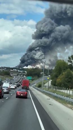 Se quemó la planta química en Conyers, Georgia