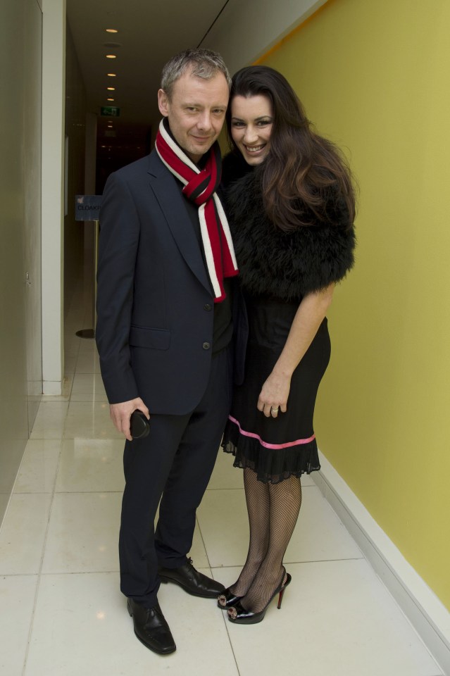 John Simm con su esposa Kate Magowan