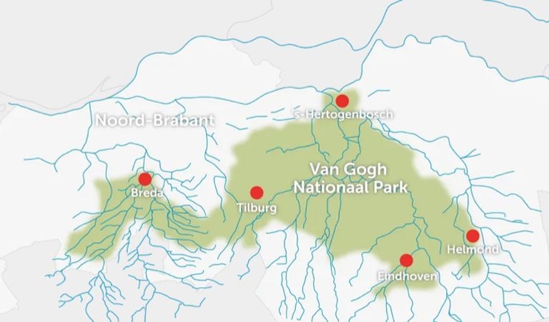 Así de grande será el Parque Nacional Van Gogh. 