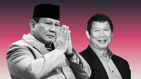 El presidente entrante de Indonesia, Prabowo Subianto (izquierda), y su hermano Hashim Djojohadikusumo.