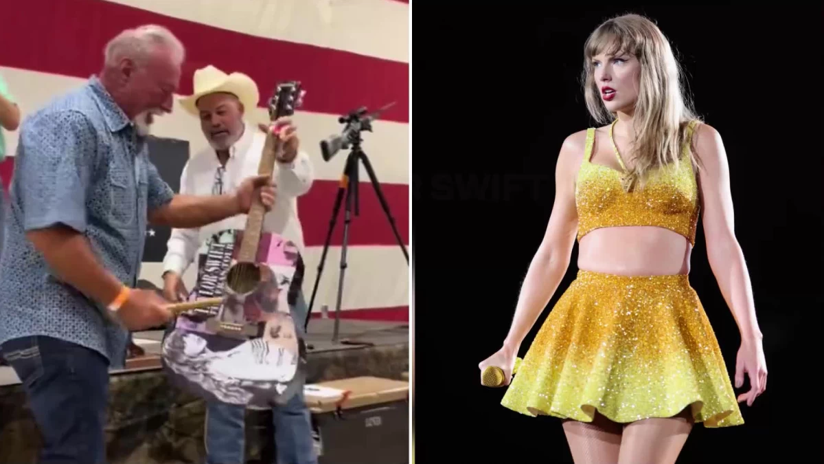 Furia texana por la guitarra de Taylor Swift: un hombre la compra en una subasta por 4 mil dólares y la destruye