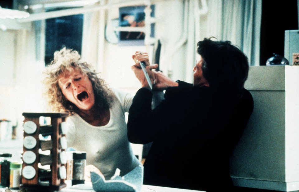 Glenn Close y Michael Douglas en el thriller Atracción fatal