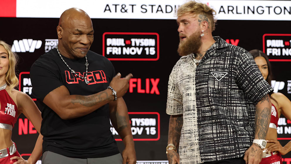 Weltstar Mike Tyson beim Face-Off mit Leerdams Boxer-Freund Jake Paul