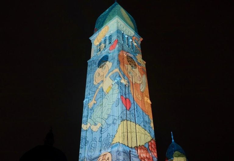 La torre del Theatre het Speelhuis en GLOW en Helmond (Foto: Anouk Lambregts)