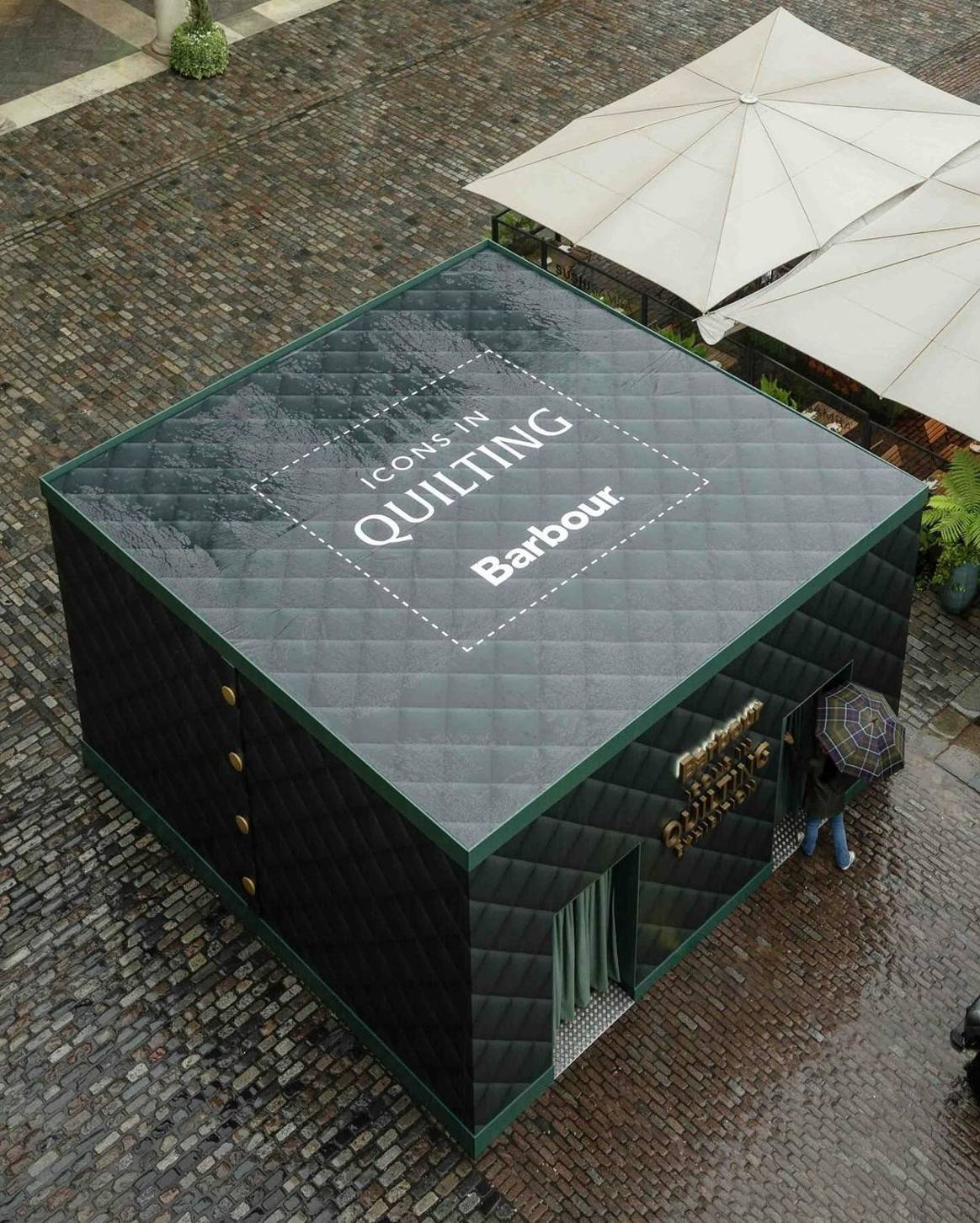 Iconos de Barbour en Quilting Pop-Up Covent Garden, Londres