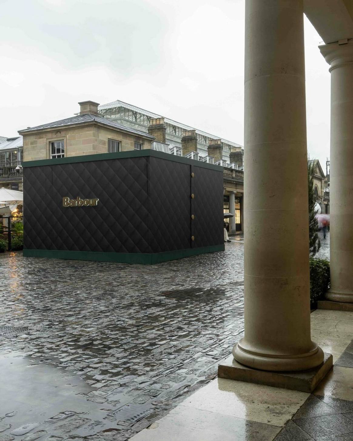 Iconos de Barbour en Quilting Pop-Up Covent Garden, Londres