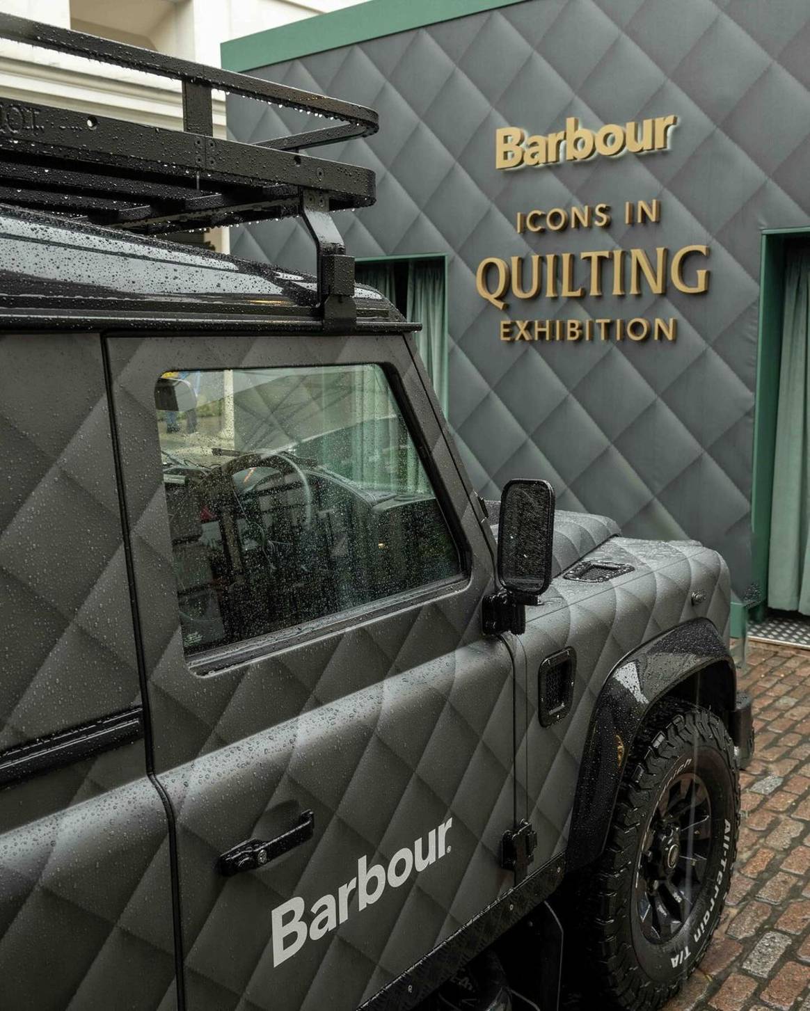 Iconos de Barbour en Quilting Pop-Up Covent Garden, Londres