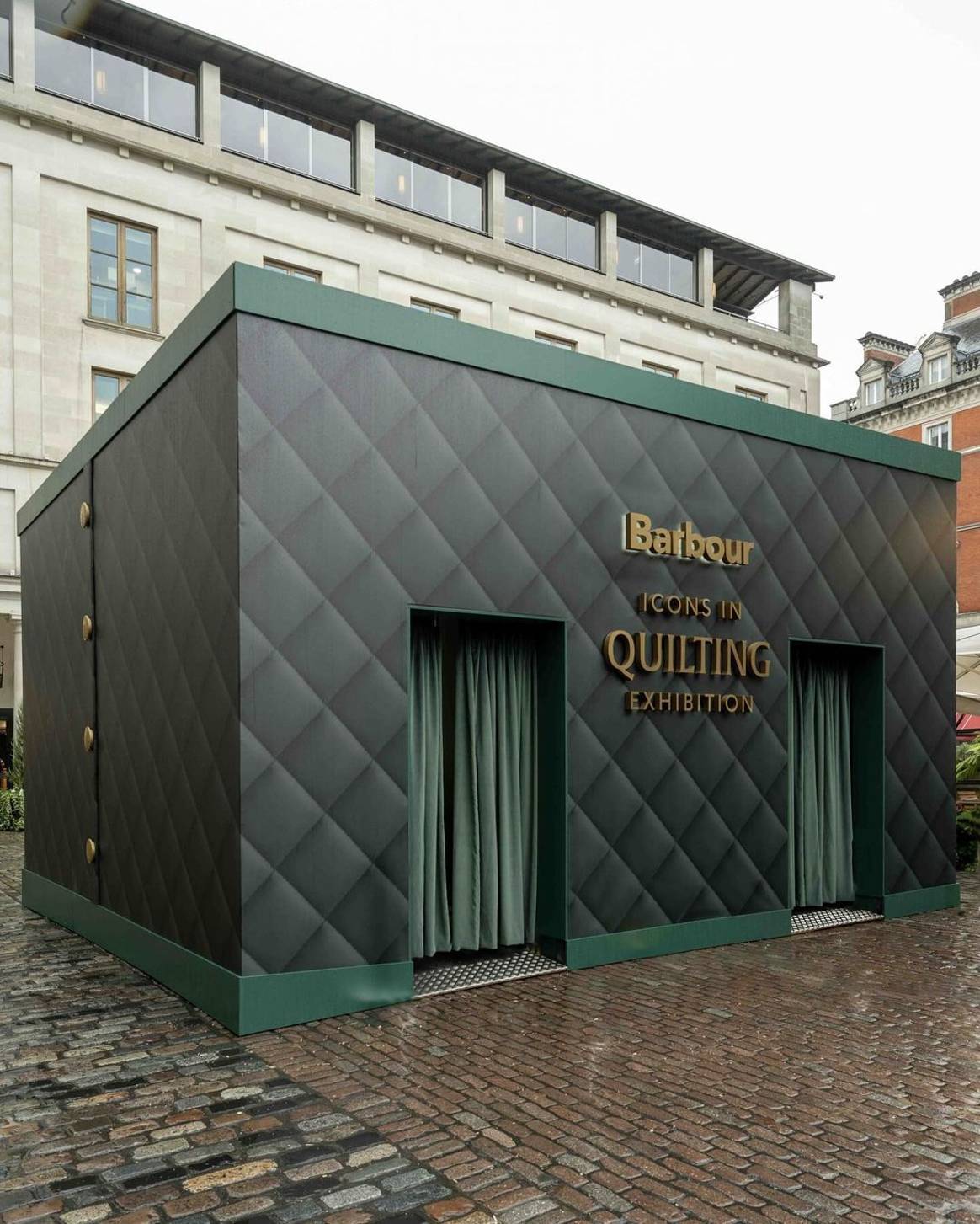 Iconos de Barbour en Quilting Pop-Up Covent Garden, Londres