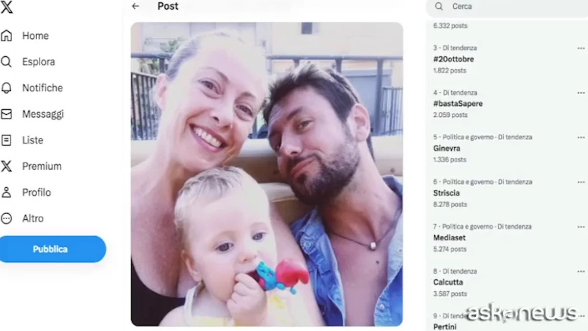 Giorgia Meloni en las redes sociales: «Aquí termina mi relación con Giambruno»