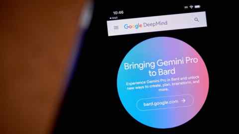 El sitio web de Google DeepMind en un teléfono inteligente