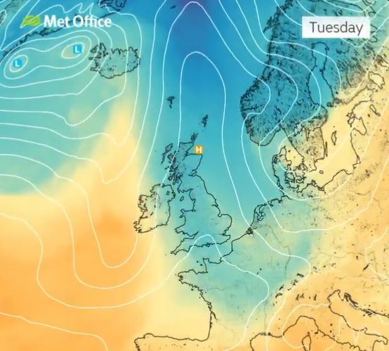 Después del martes, el aire más templado procedente de la Antártida ascenderá acompañado de ráfagas de 110 km/h.