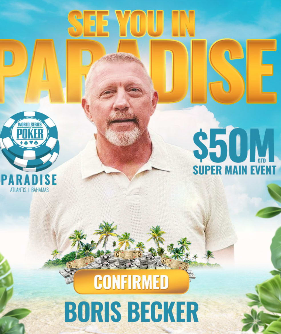 Auch Boris Becker wird auf den Bahamas an den Start gehen, spielt das Super Main Event mit