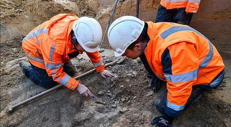 Arqueólogos de ADC ArcheoProjecten durante las excavaciones en la plaza Raadhuisplein