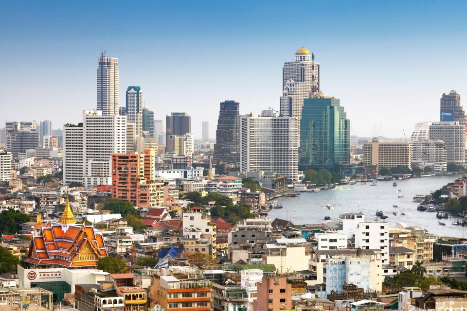 Horizonte de la ciudad de Bangkok