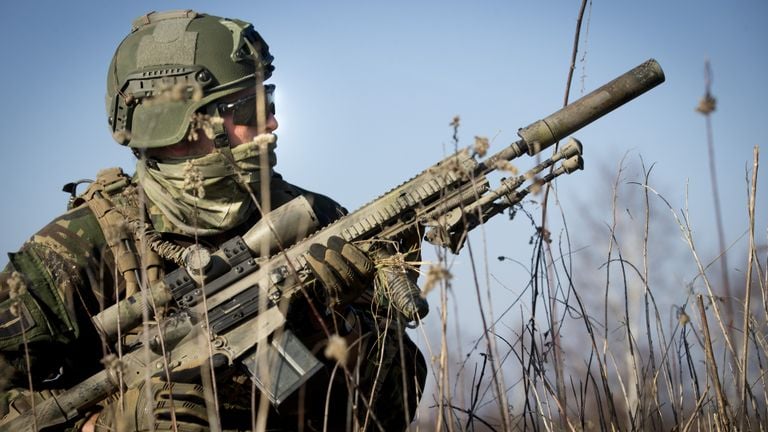 Un comando holandés durante un ejercicio. Foto para ilustración (ANP).