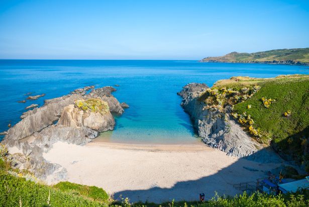 Hermosa playa de Barricane en North Devon