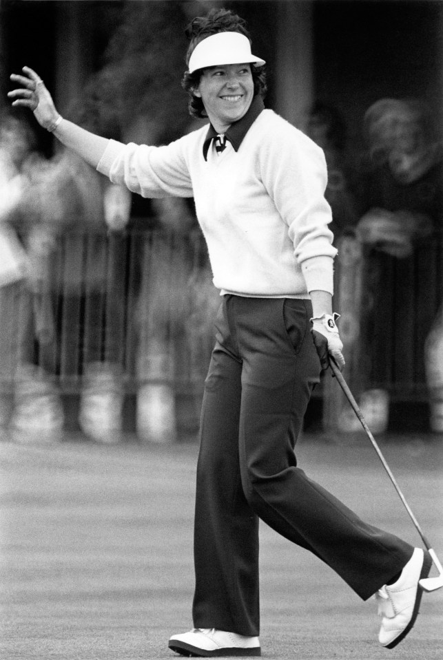 Vivien Saunders en el Abierto Europeo de las Damas Colgate de 1978.
