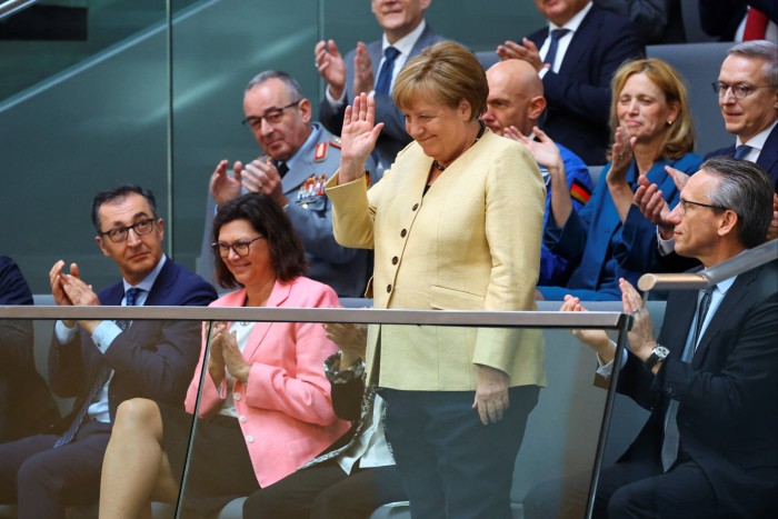Angela Merkel en el Bundestag