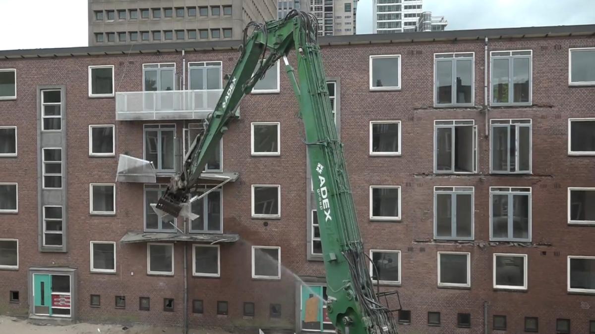 La demolición van der Kunbuurt comenzó para Bouw Nieuwe Wijk