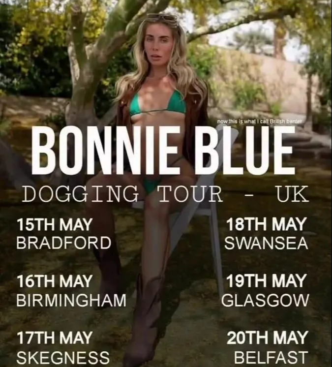 Las fechas de la gira de perros del Reino Unido de Bonnie Blue.