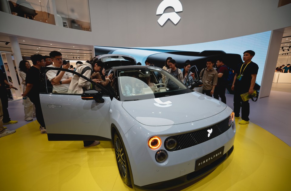 Nio Firefly Car en exhibición en el Show de Shanghai.