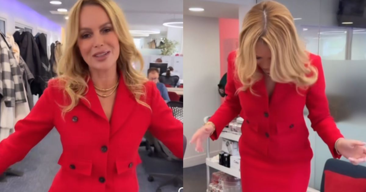 Amanda Holden etiquetada 'Lady in Red' por los fanáticos en