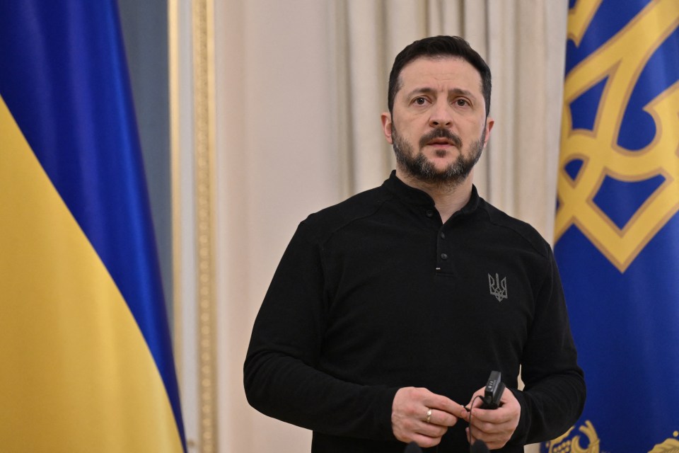 Volodymyr Zelensky en una conferencia de prensa.