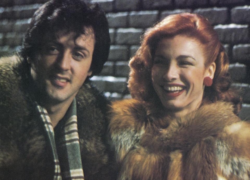 Sylvester Stallone y Anne Archer en el conjunto de *Paradise Alley *.