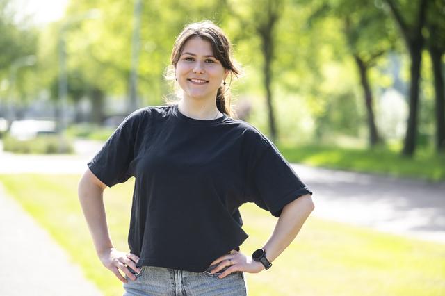 Dos exámenes en un día para Meike (18) de Assen.