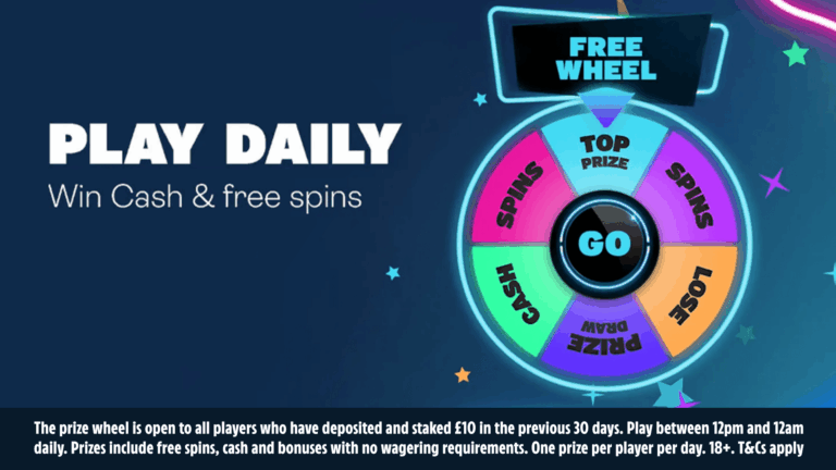 Fabulosa Vegas 'Daily Free Wheel Premio en efectivo y giros