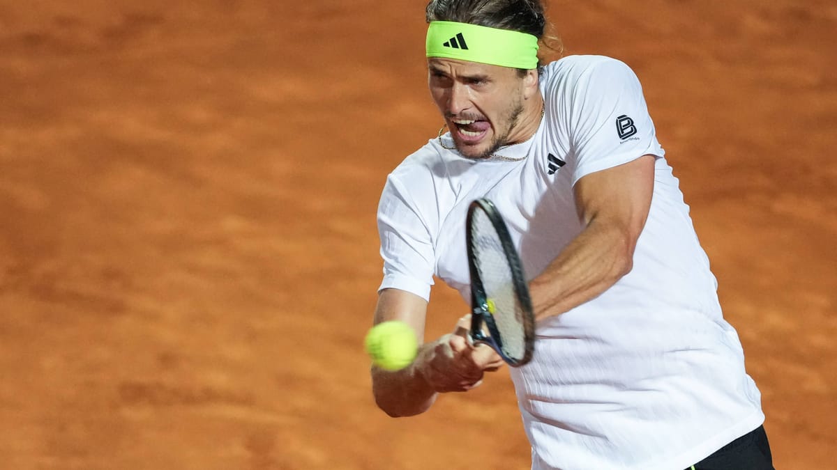 Tenis en Roma: Hummels ve cómo Zverev pierde los nervios