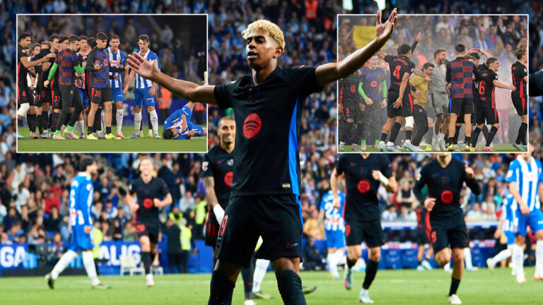 Barcelona Win Laliga en Espanyol como rivales feroces encienden a