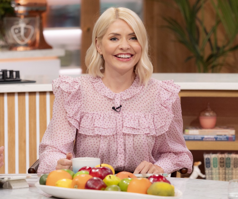 Holly Willoughby en el set de esta mañana.