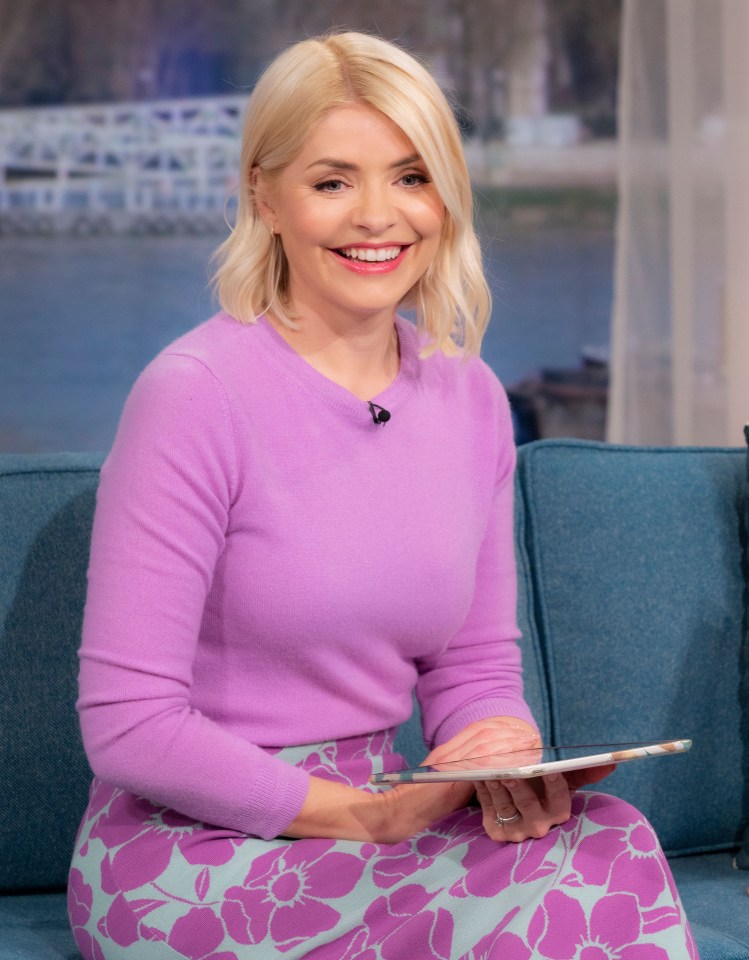 Holly Willoughby en el set de esta mañana.