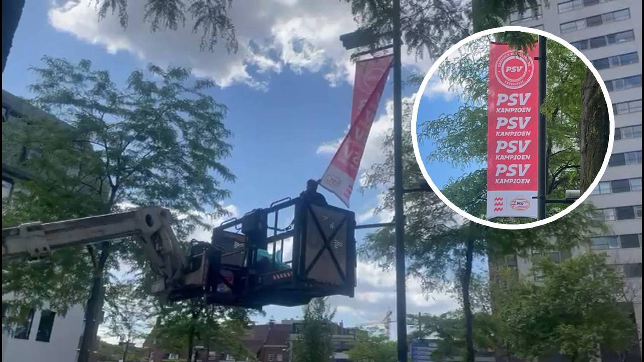 Error: el municipio ya está colgando pancartas de 'PSV Champion'