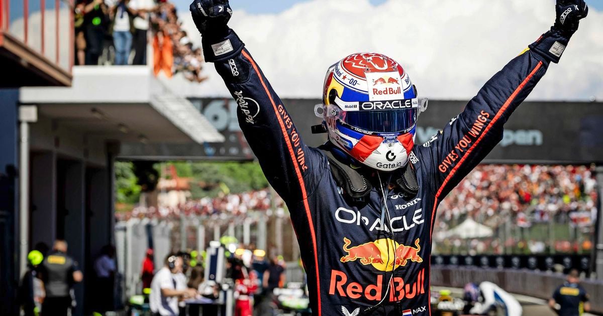 Live F1 - Max Verstappen después de ganar en Imola