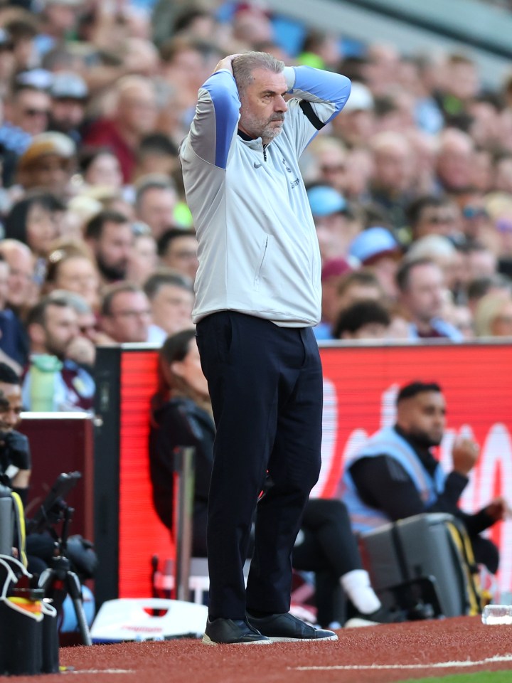 Ange Postecoglou, gerente de Tottenham Hotspur, en un partido.