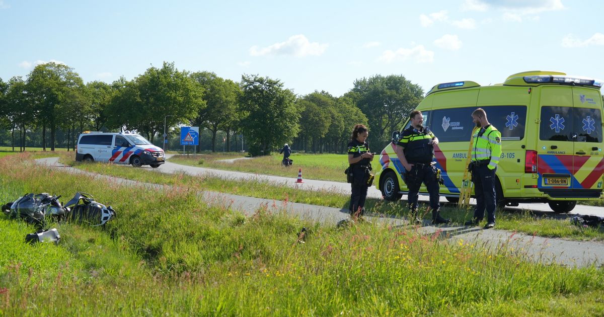 Motociclista herido después de la colisión en Loon