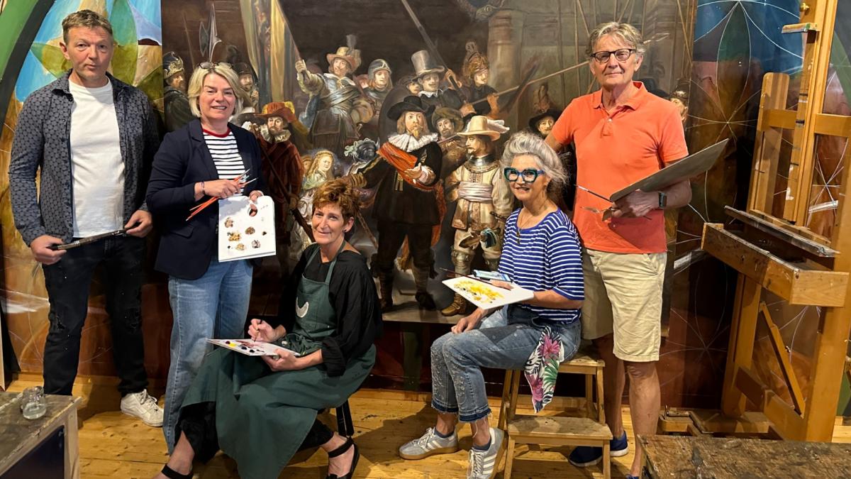 UITGEESTERS (¿o maestros holandeses?) Haga impresionante Rembrandt-Replica