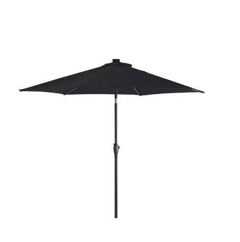Parasol de luz LED negra.
