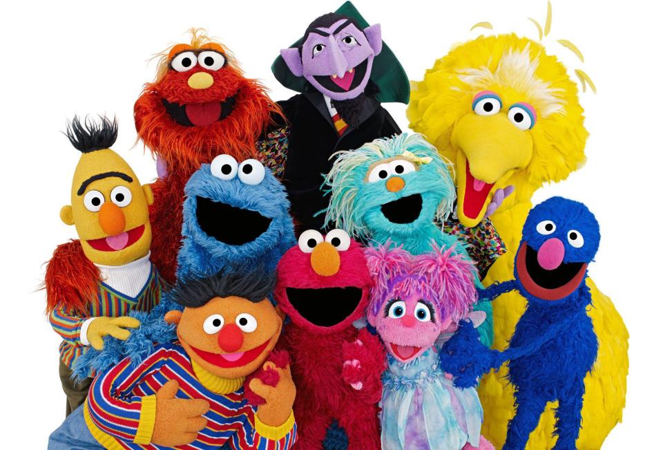 Foto grupal de Sesame Street Muppets.