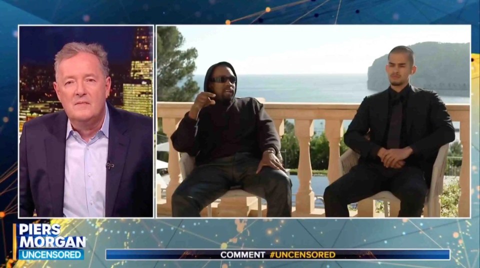 Piers Morgan entrevistando a Kanye West.