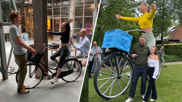 Lonneke fue un modelo para la estatua hace años (Fotos: Lonneke Vermeulen).