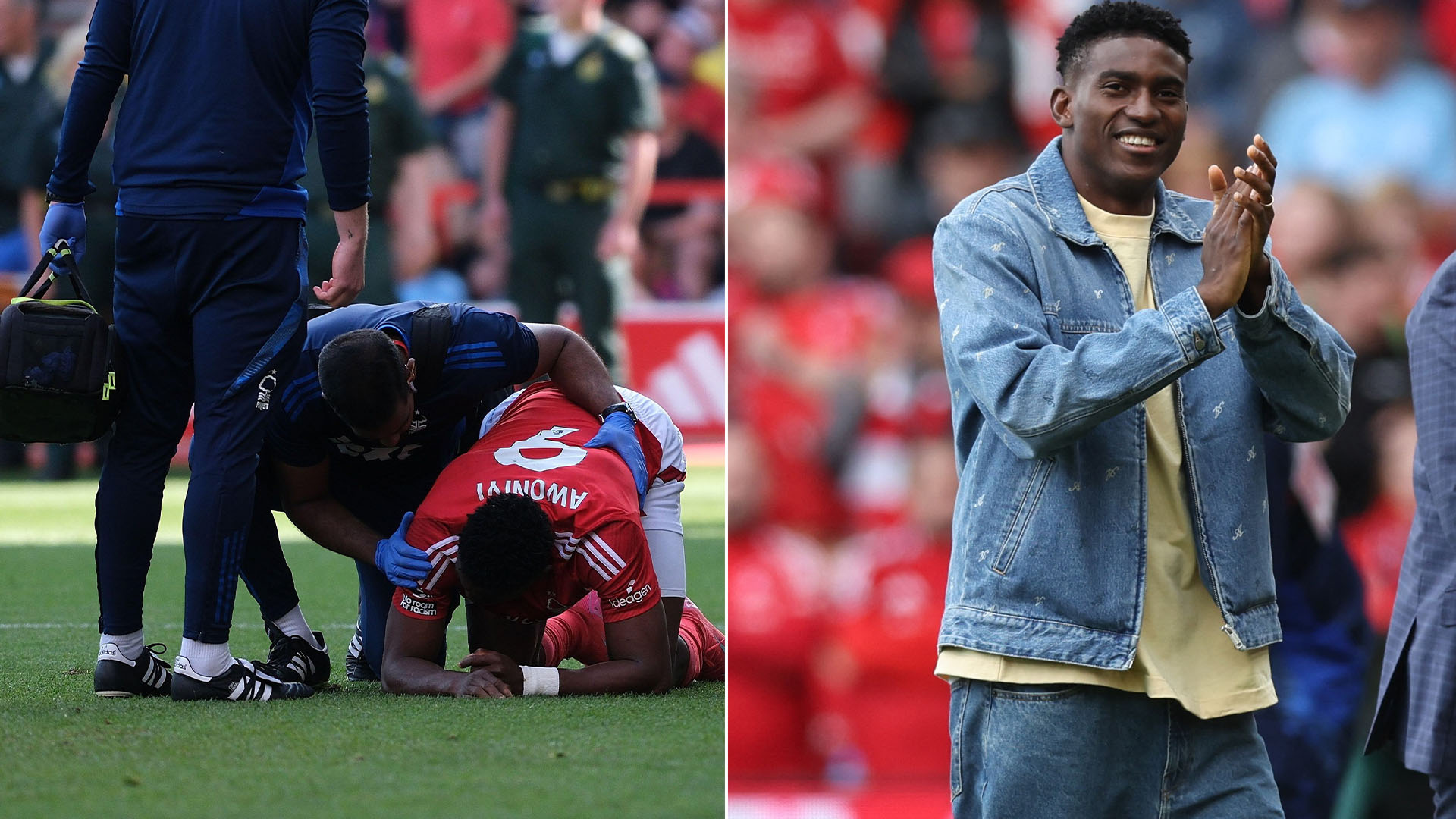 Taiwo Awoniyi visto por primera vez desde una lesión de
