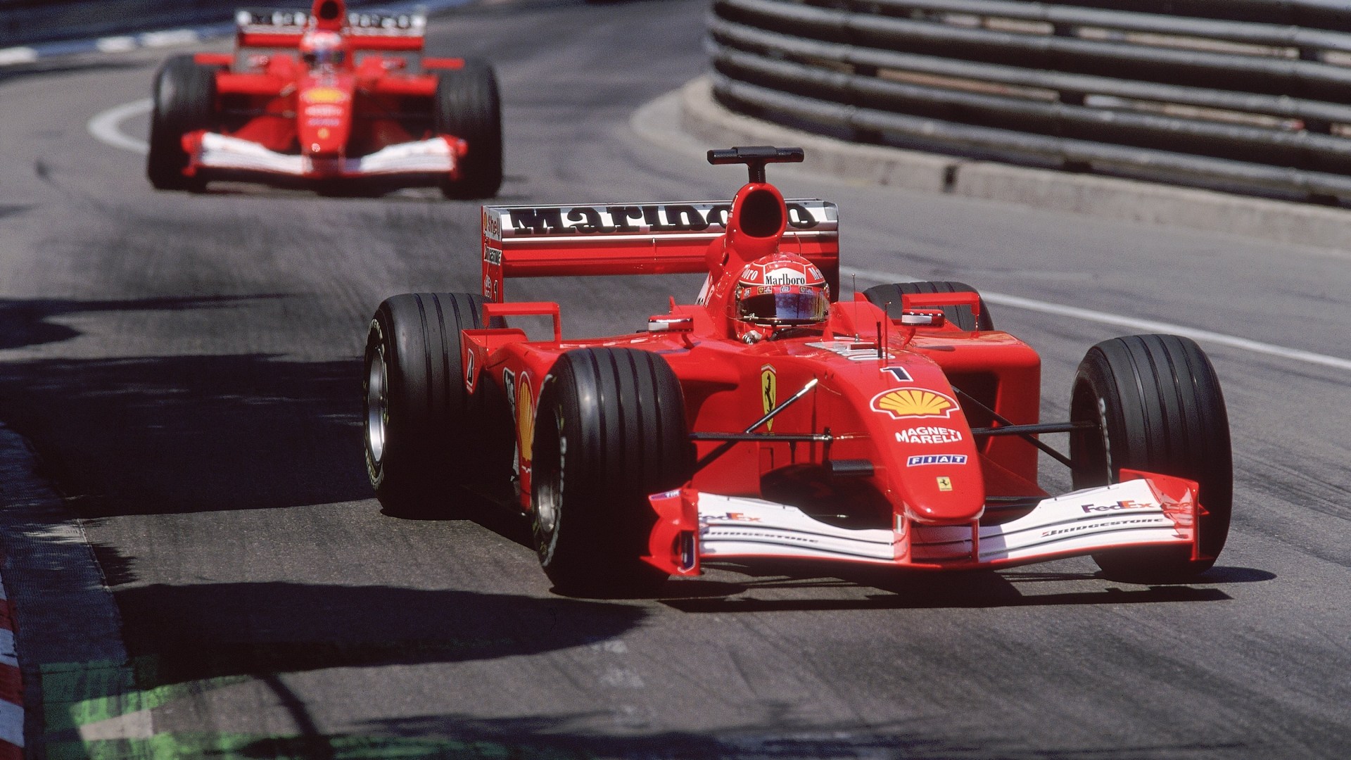 El ferrari ganador del Monaco de Michael Schumacher rompe el