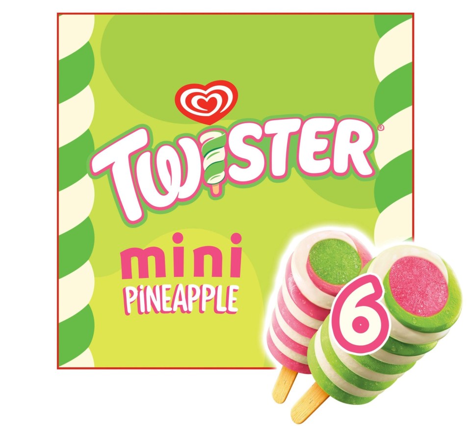 Ilustración de Twister Mini Pineapple Ice Pops.