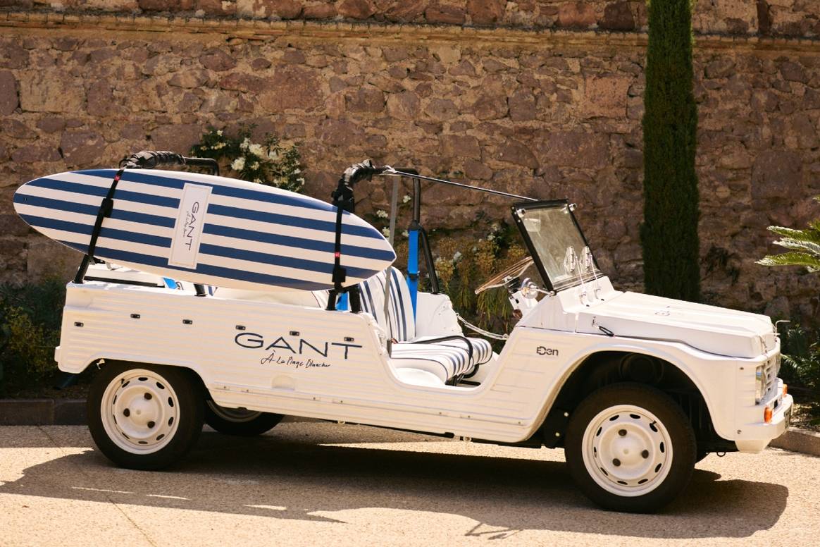 La marca Gant varía desde el juego hasta el auto de la playa