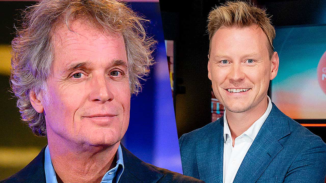 ¿Sam Hagens mira las piernas de la silla Jeroen Pauw?