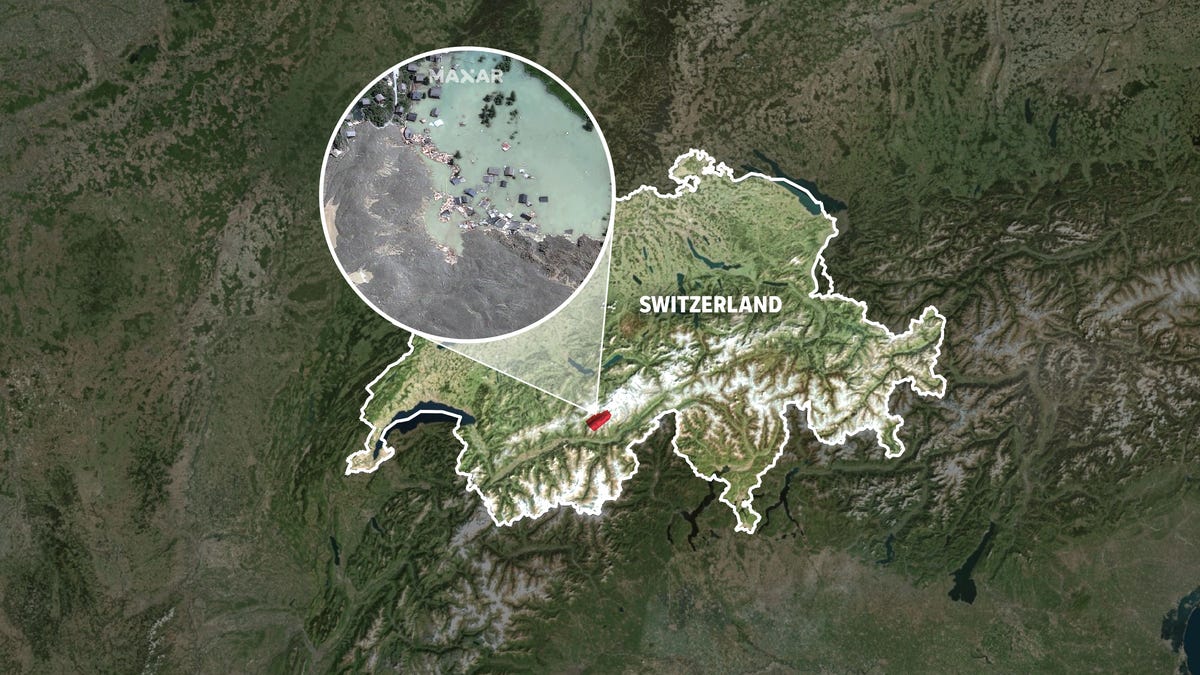 Colapso de glaciar suizo, antes y después: video, mapa, imágenes